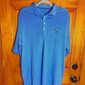 johnnie-O Classic Blue and White Polo